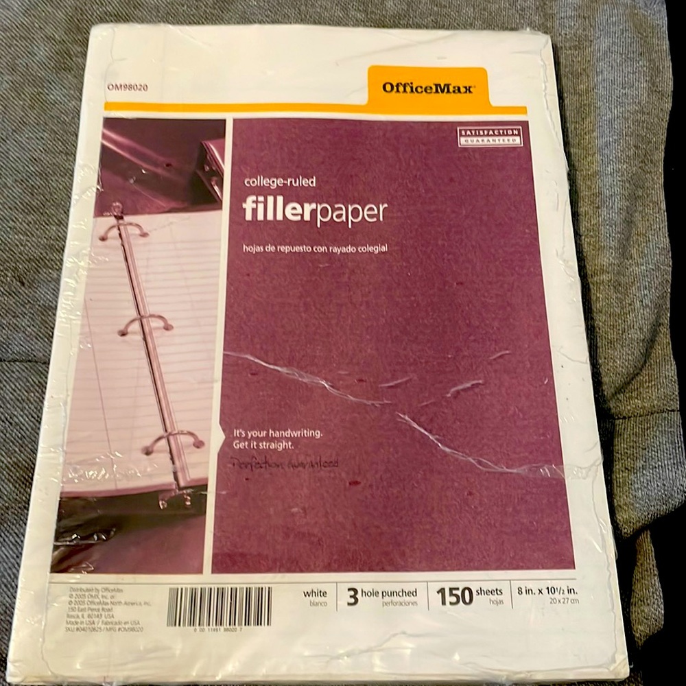 OfficeMax College-Ruled Fillerpaper
